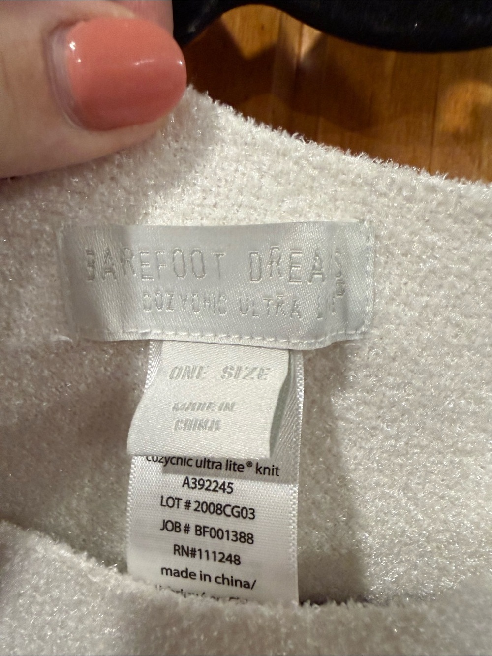 Barefoot Dreams Pink Ombré poncho - Picture 2 of 3